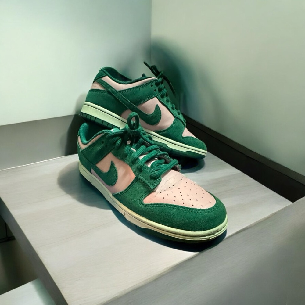 Nike Green and Pink Athletic Shoes